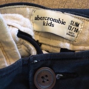 Abercrombie Kids Boys Navy Slim Fit Khakis